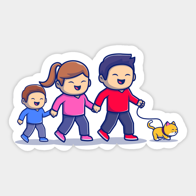 Cute Family Walking Sticker by Catalyst Labs